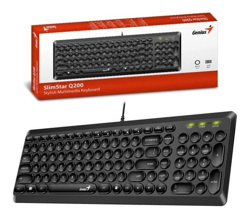 TECLADO USB  MULTIMEDIA SLIMSTAR Q200 GENIUS 
31310020401